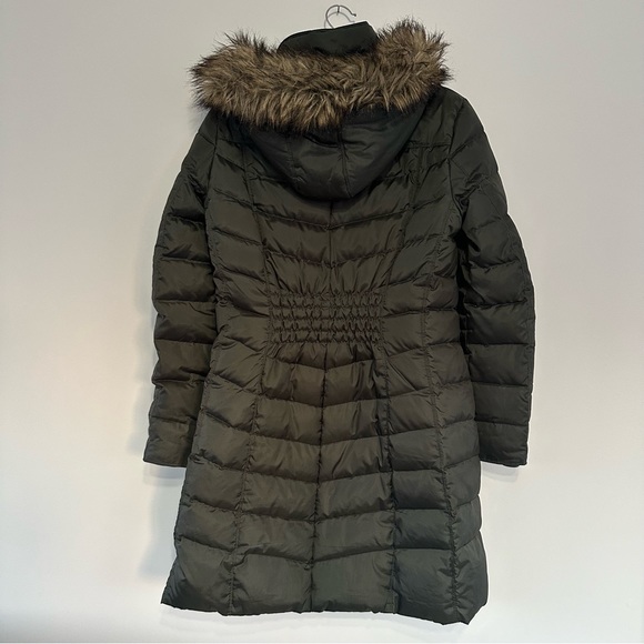 Michael Kors Coat Olive Green Faux Fur Hood Women's Medium - Picture 2 of 13